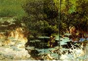 bruno liljefors andfamilj bland nackrosor Sweden oil painting artist